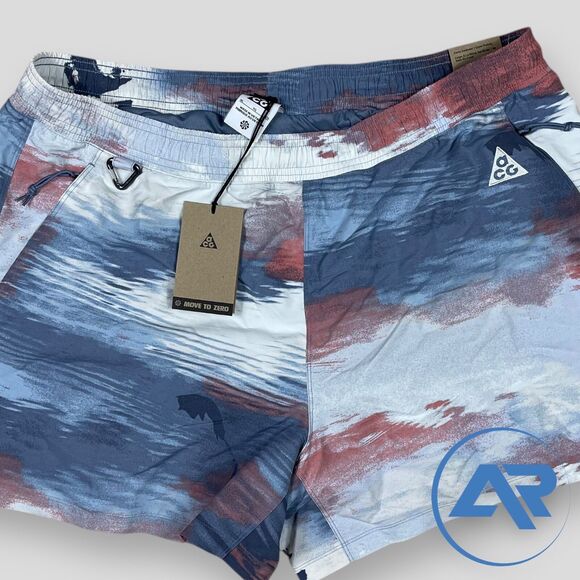 Nike ACG Reservoir Goat Men's Shorts FN2474 493 Allover Print Ashen Slate - Picture 2 of 6